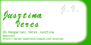 jusztina veres business card